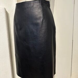 Leather Skirt size 40 Barney's NY Black